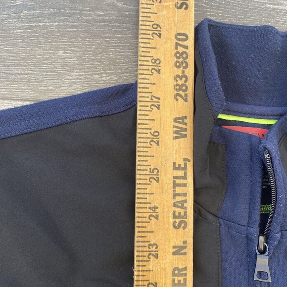 Alfani Track Jacket Mens Size Large Slim Fit Navy Black Front Zip Up - Picture 4 of 7